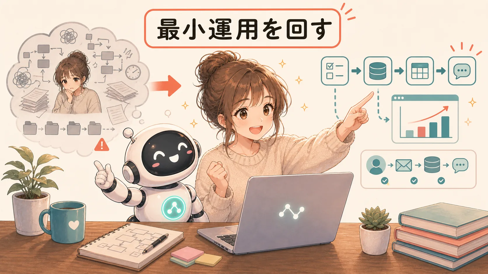 最小運用を回す