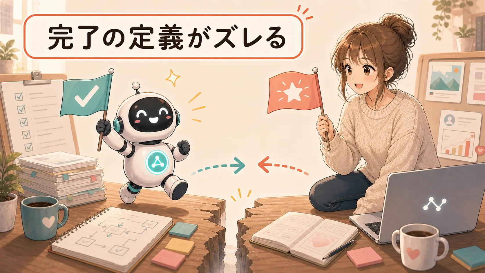 完了の定義がズレる