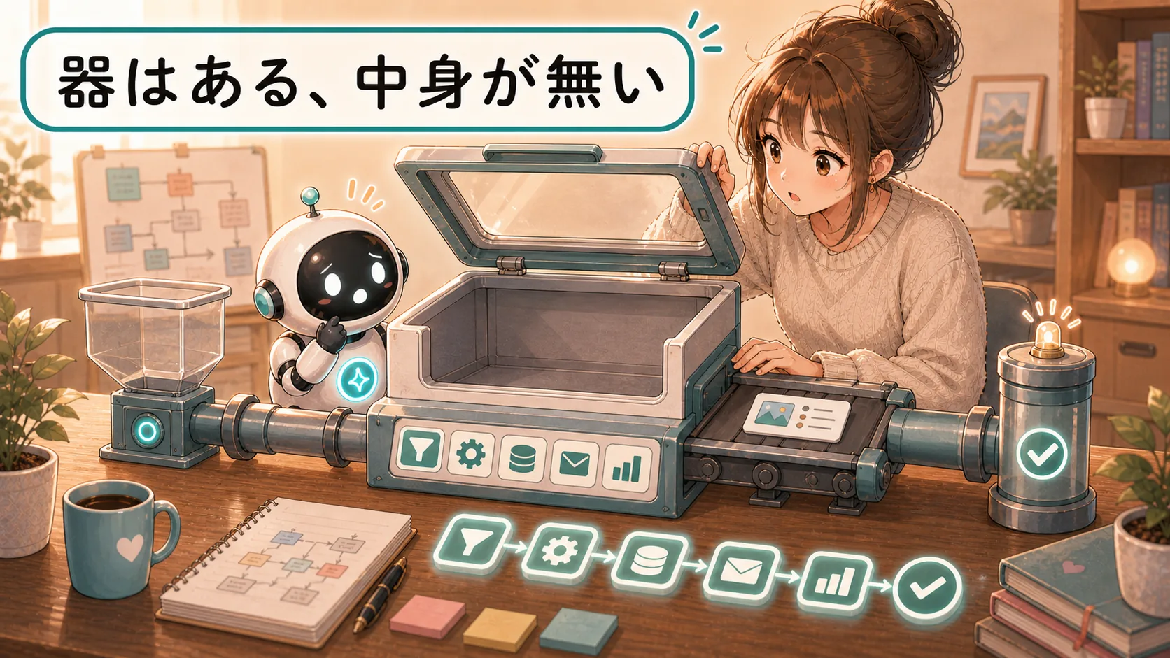 器はある、中身が無い