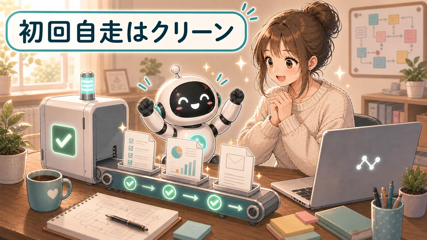 初回自走はクリーン