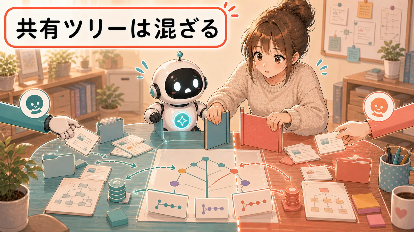 共有ツリーは混ざる
