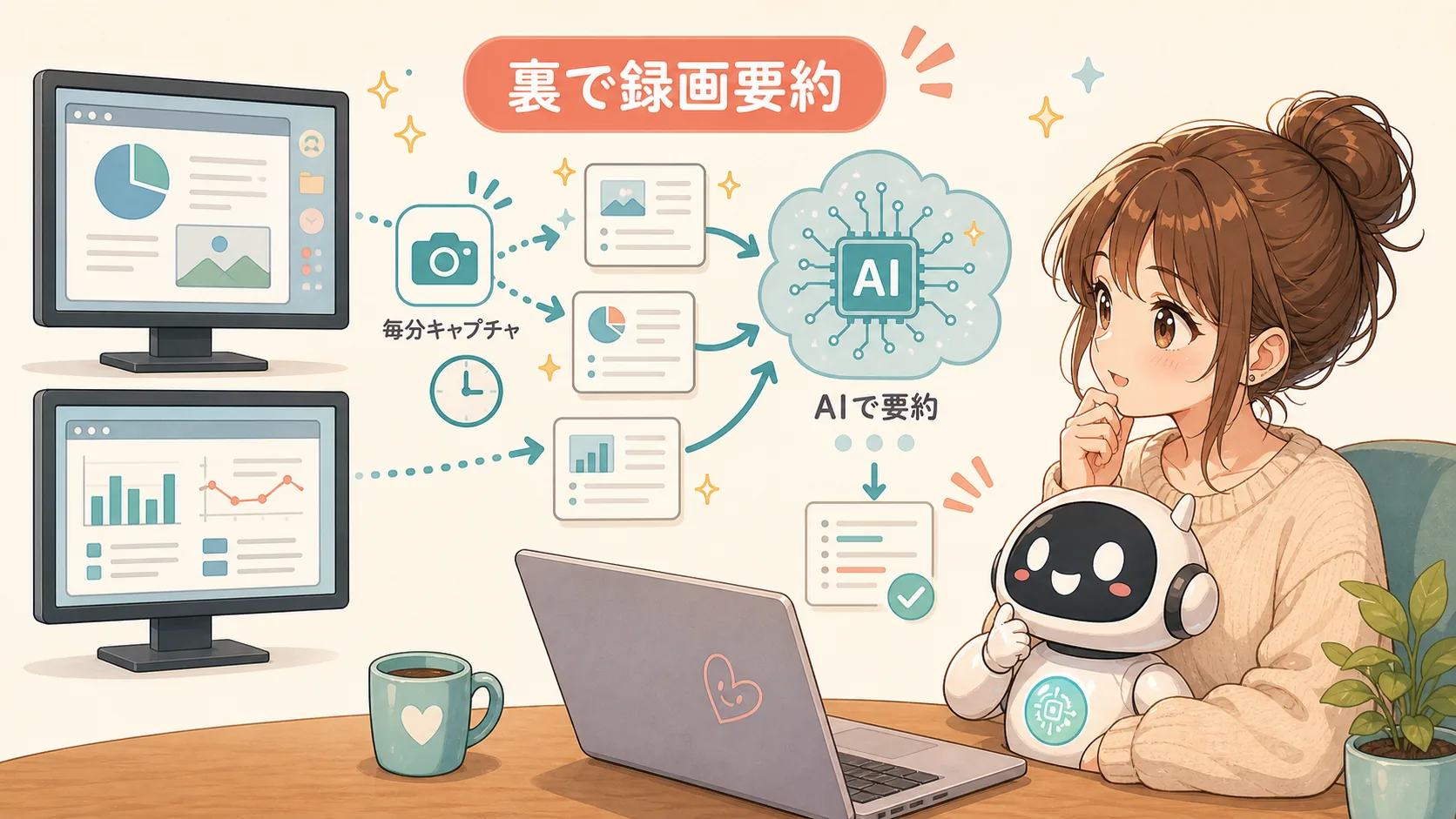 裏で録画要約