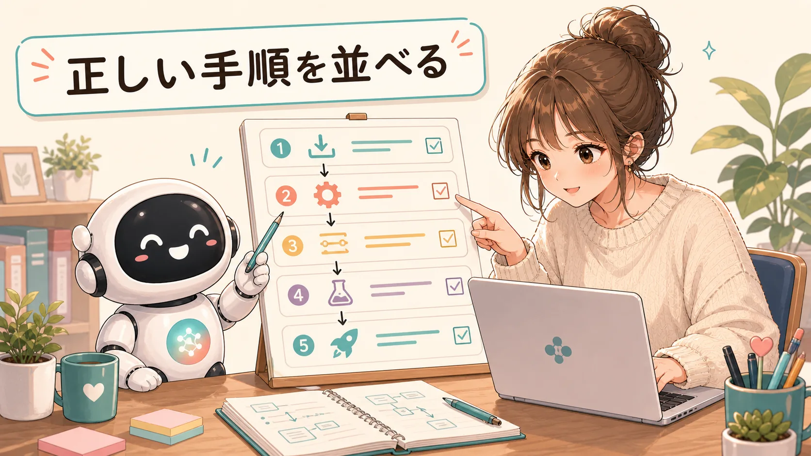 正しい手順を並べる