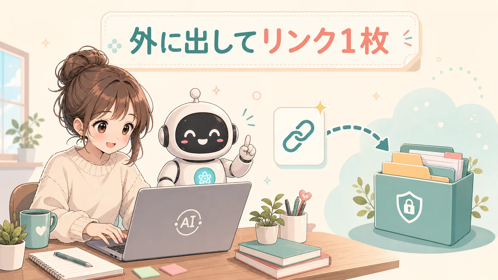 外に出してリンク1枚