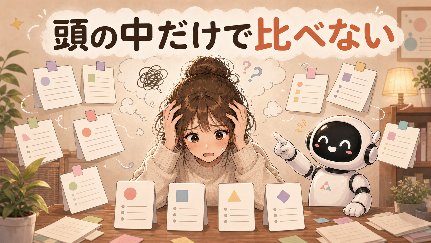 頭の中だけで比べない