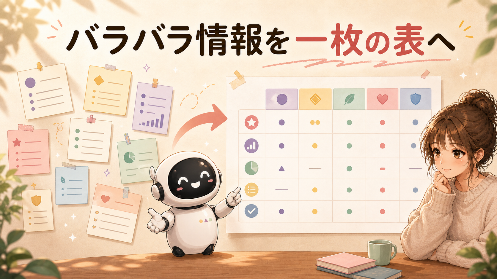 バラバラ情報を一枚の表へ