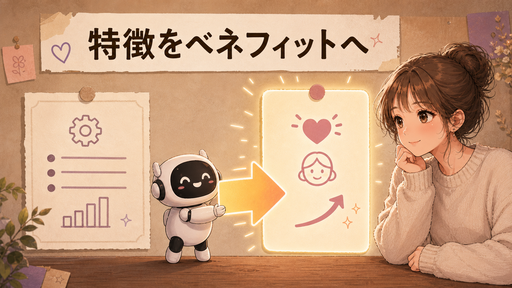 特徴をベネフィットへ