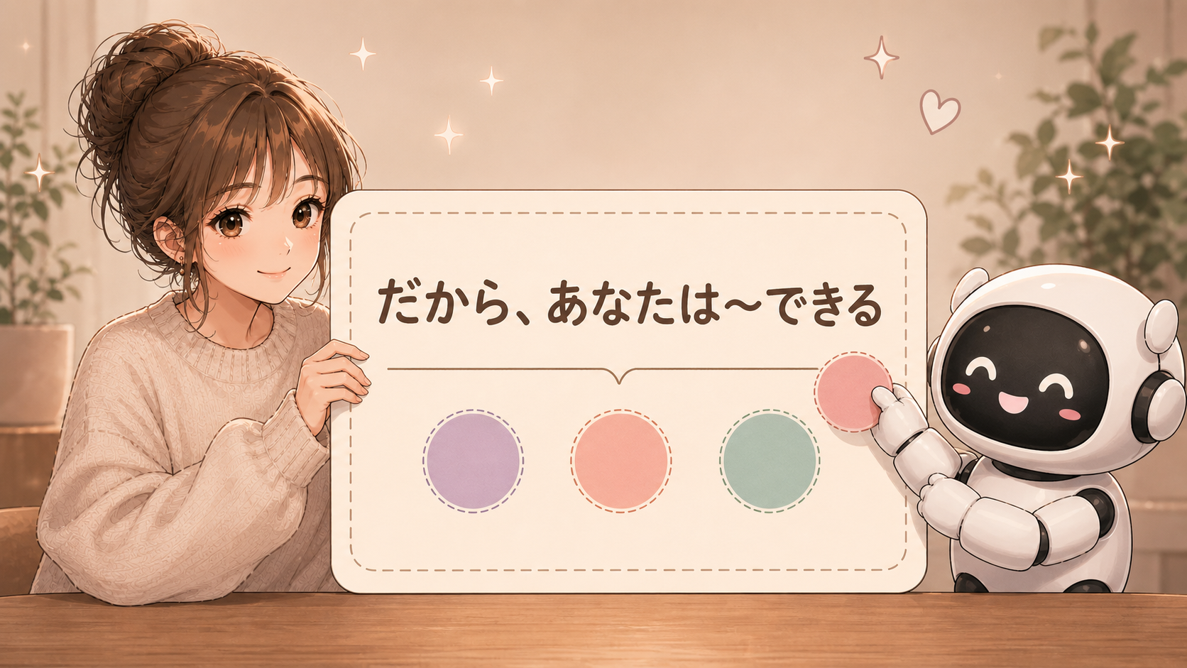 だから、あなたは〜できる