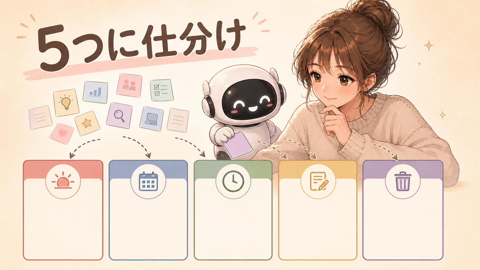 5つに仕分け