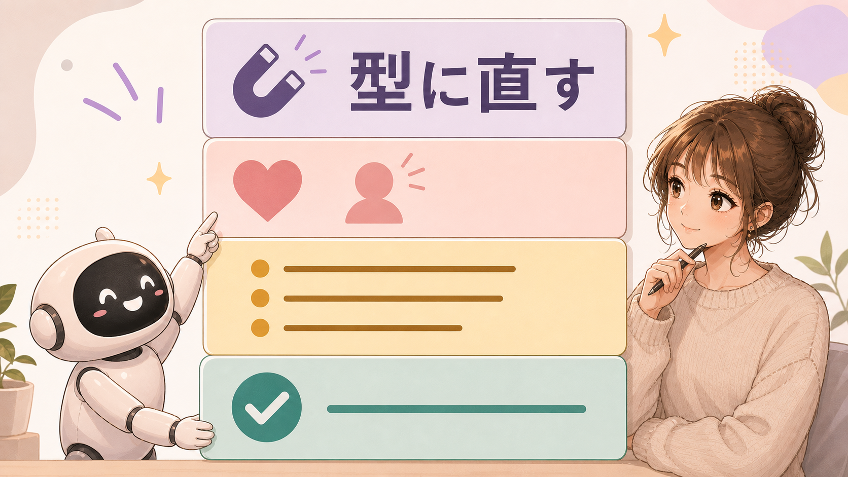 型に直す