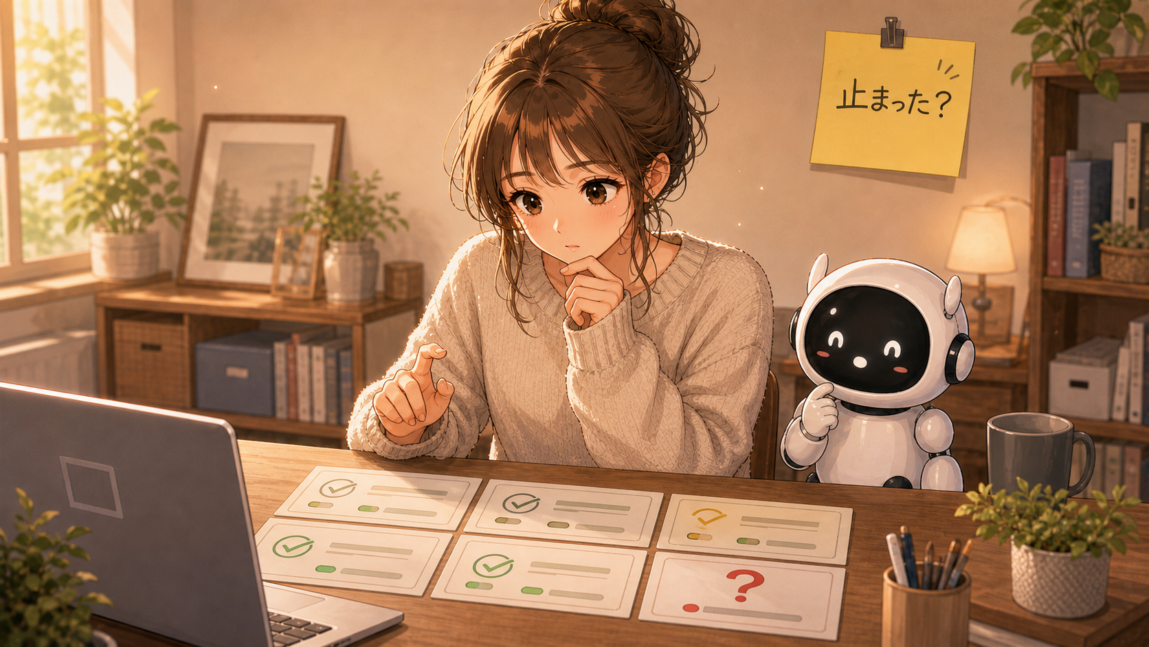 動いていないと思った時の確認