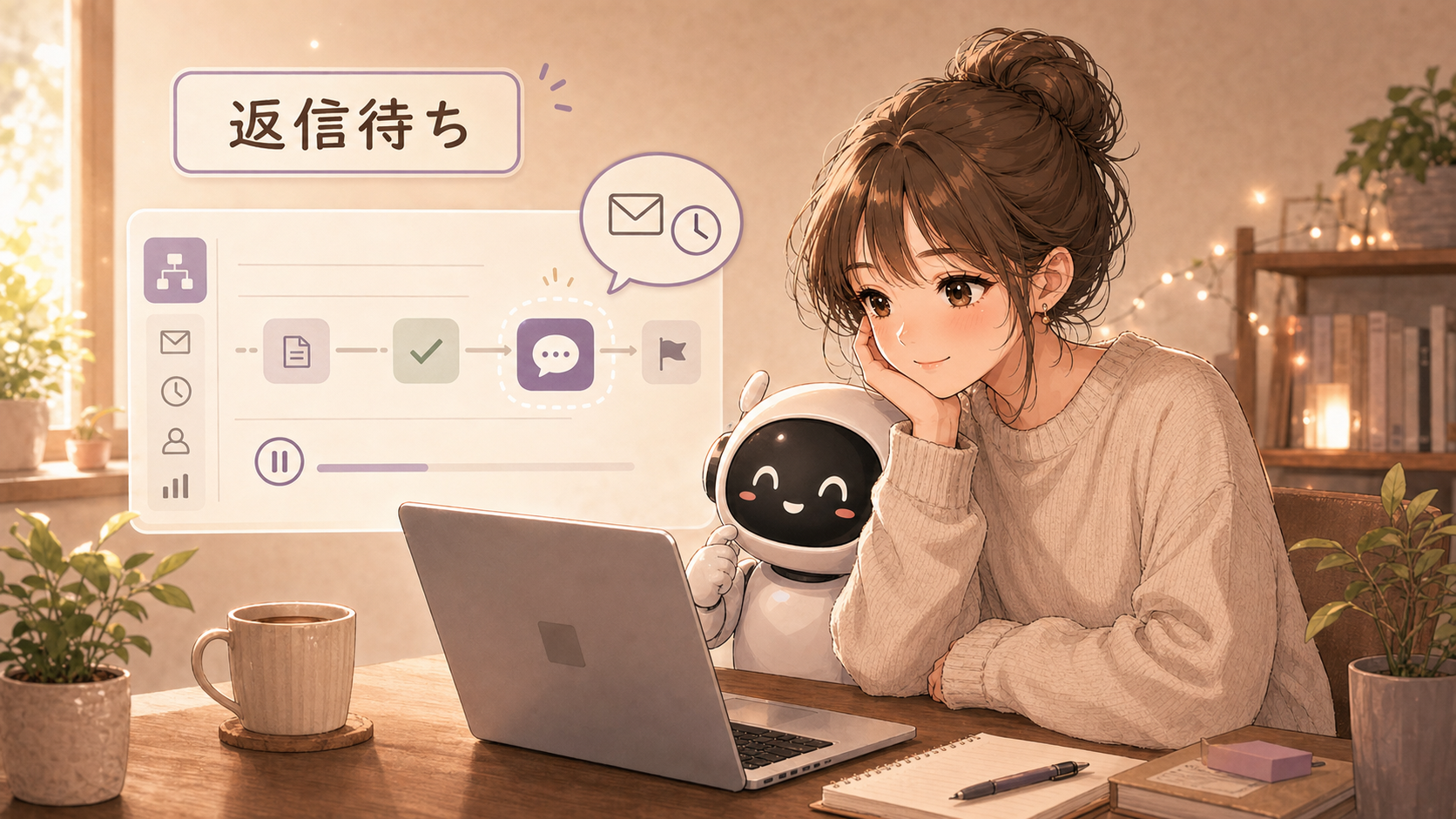 返信待ちで止まる自動化