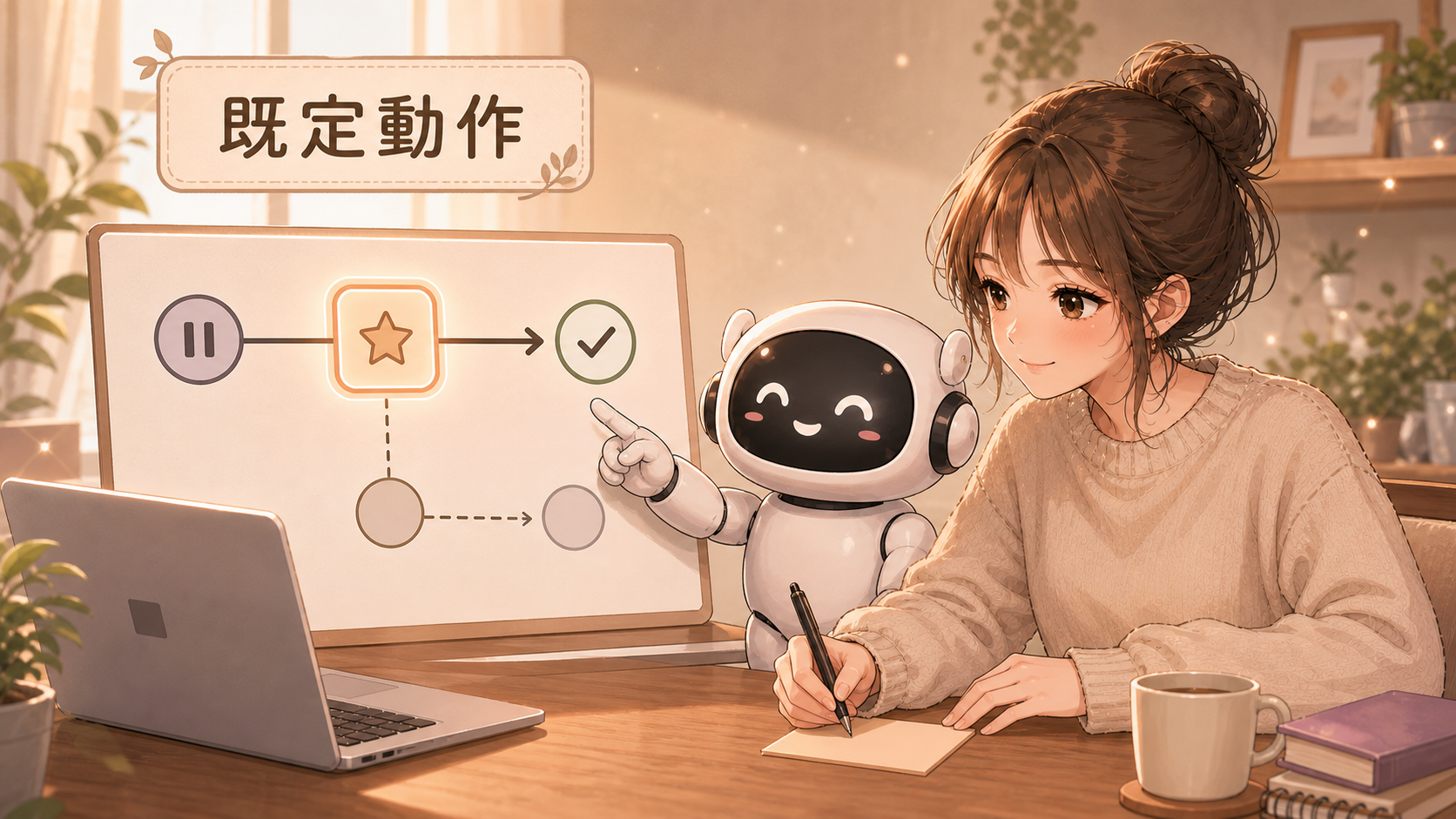 無返信時の既定動作を決める