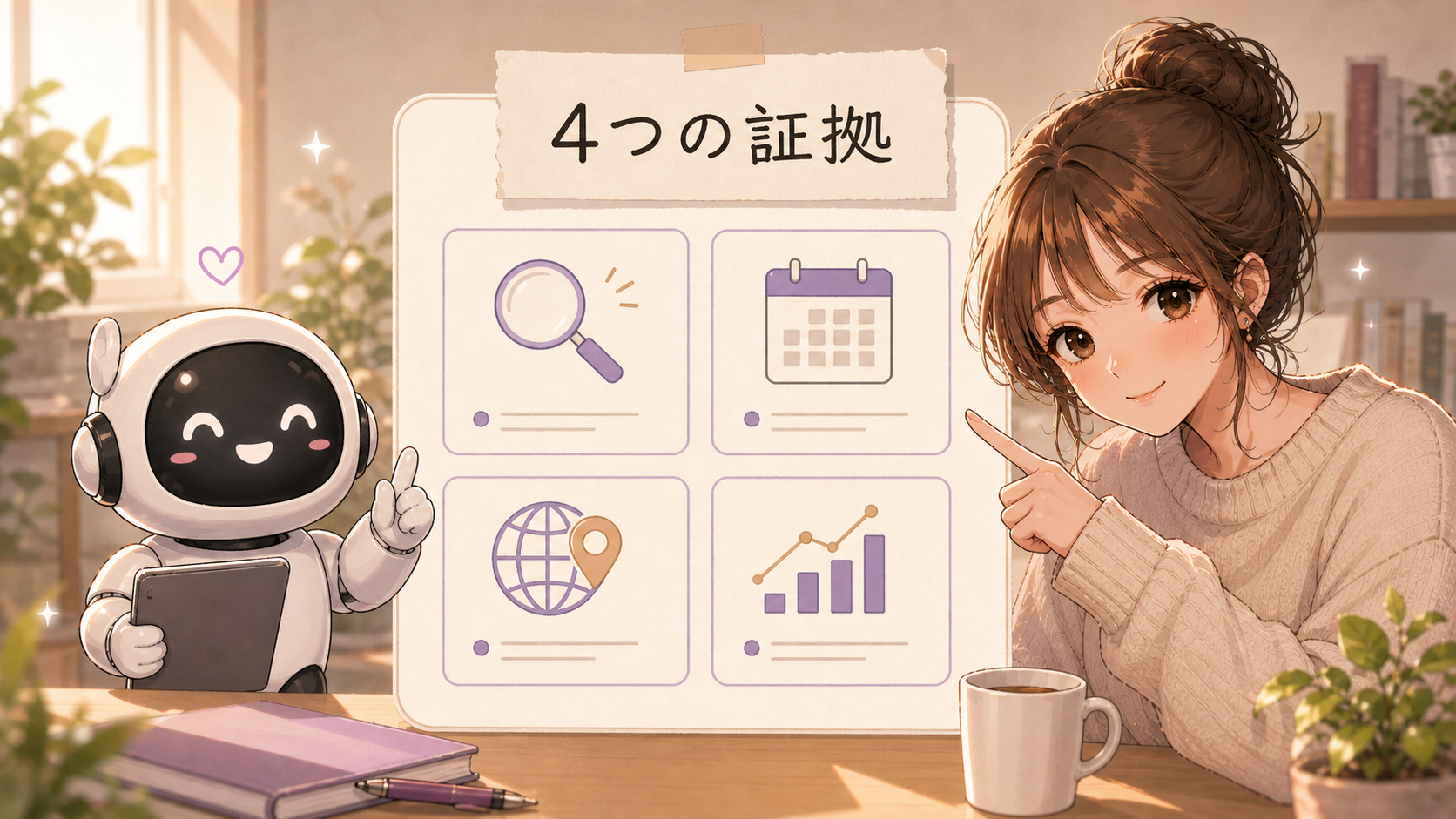 4つの証拠項目を確認する
