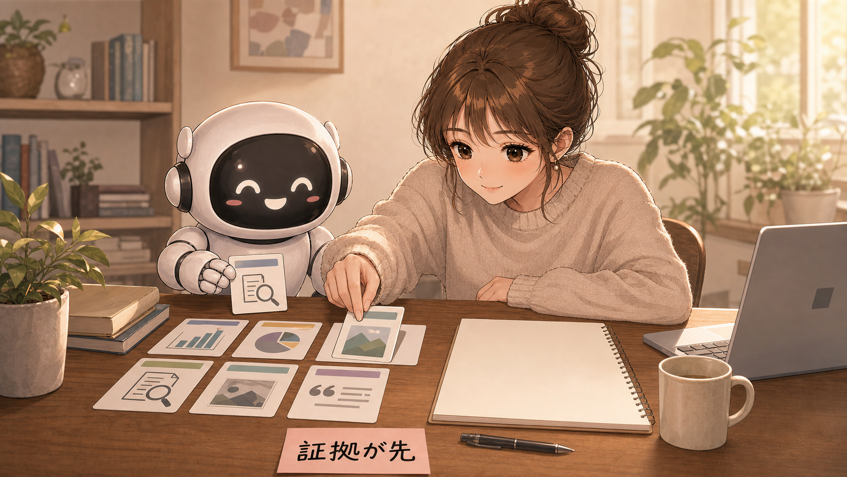 証拠を先に置いてから書く