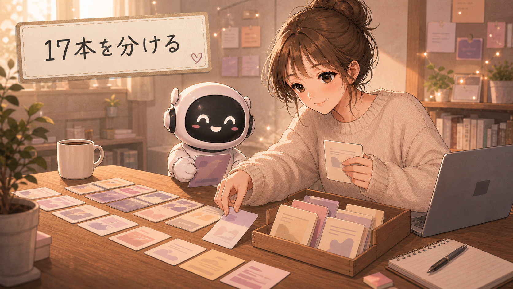 17本を分ける