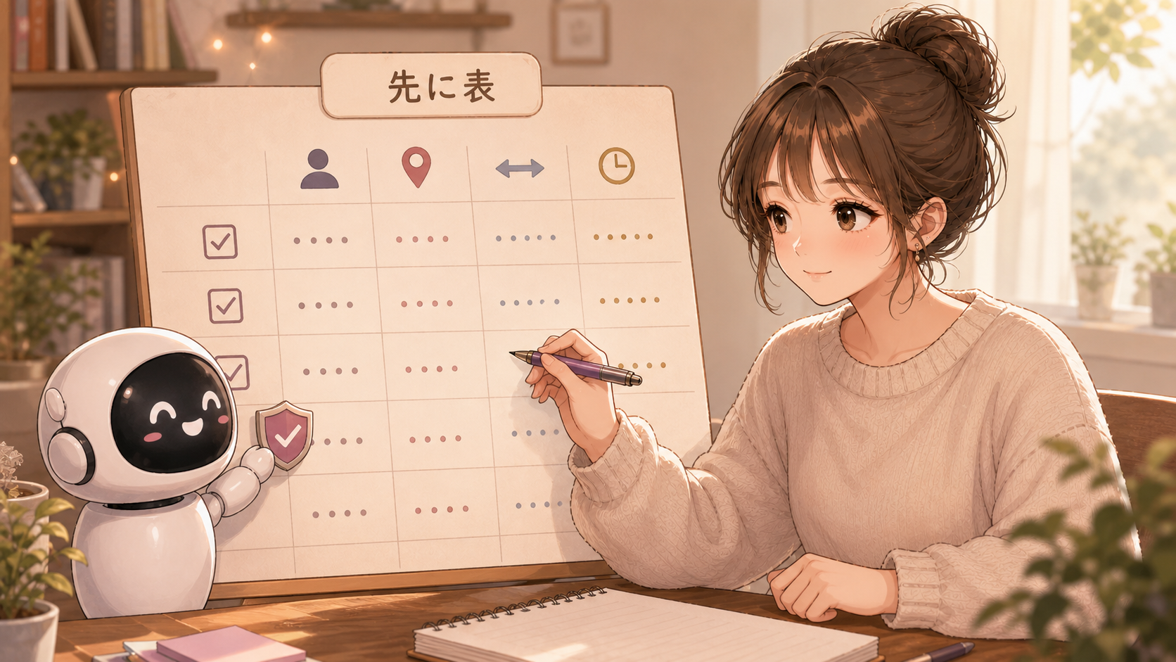 先に表