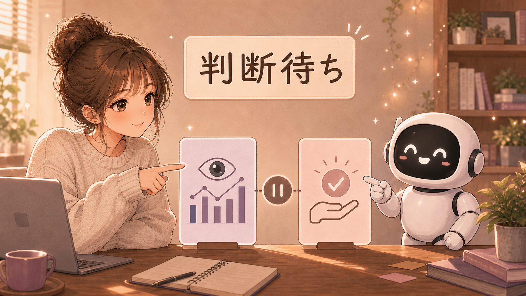 観測と判断の間で止まる