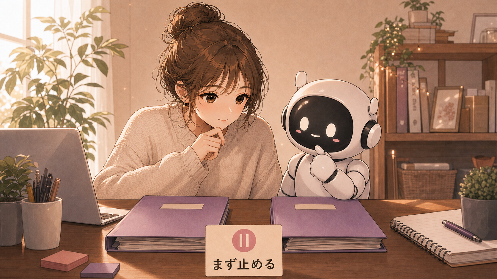 まず止める