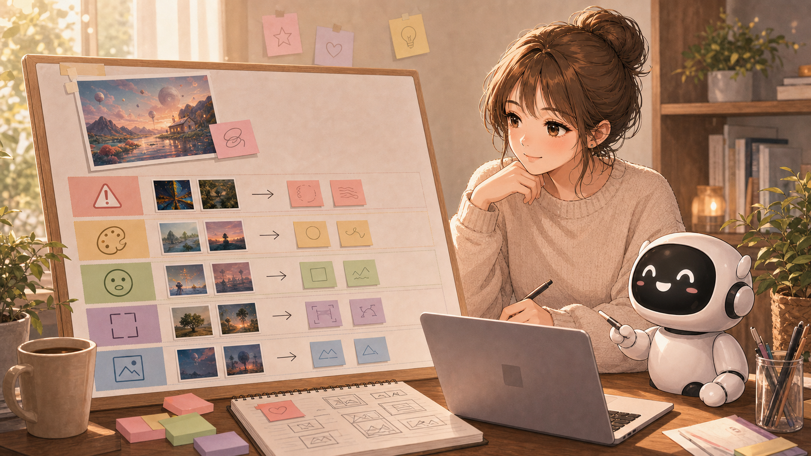 AI画像の違和感を不具合種別に整理する作業ボード