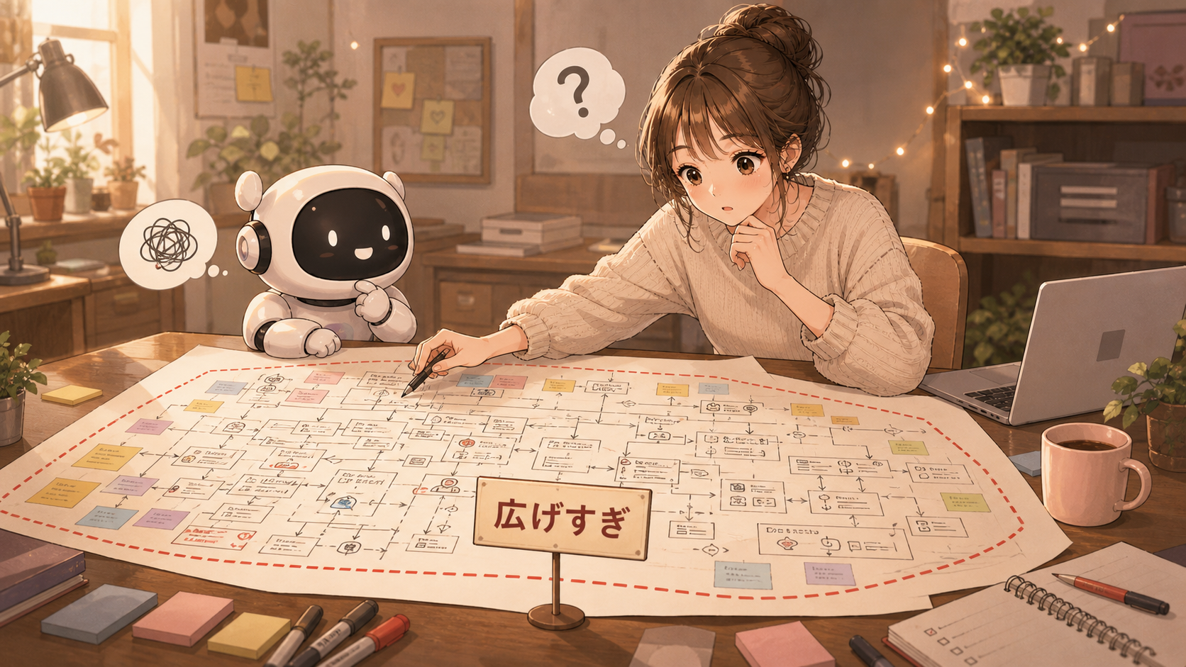 初回AI仕事を広げすぎる危険を止める作業図