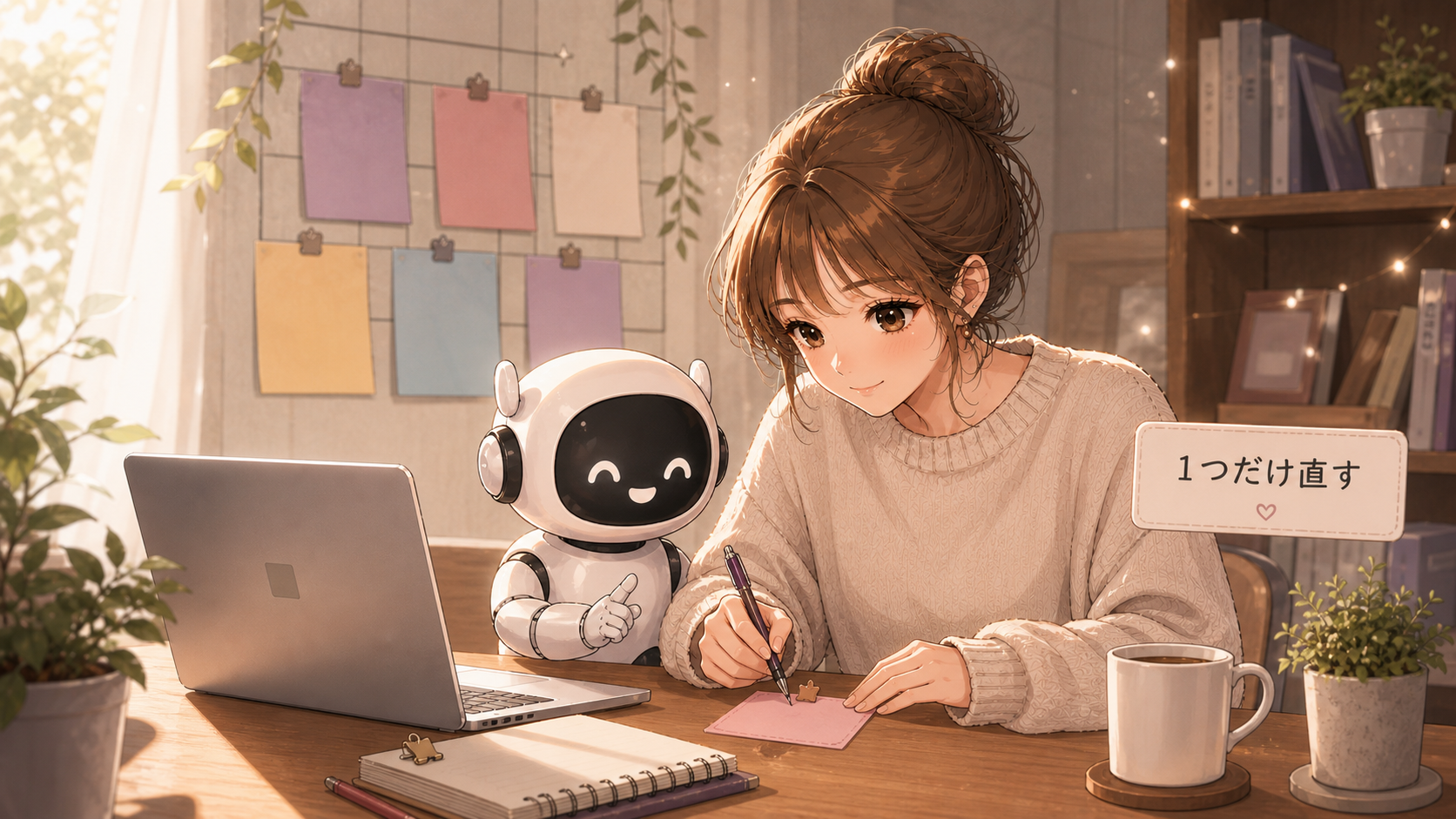 直しを一つだけ選んで次回タスクにする机
