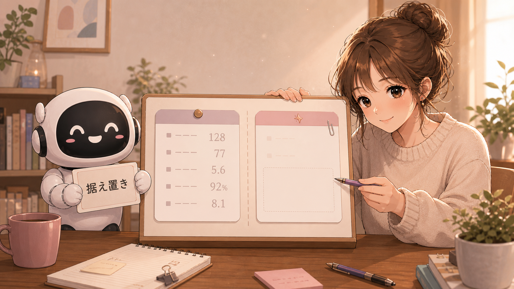 据え置き値と新規計測欄を分けるボード