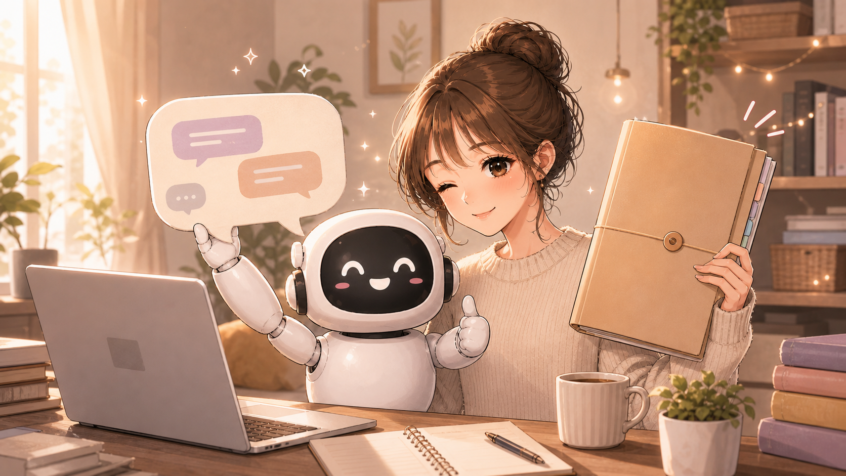 チャット内の文章と完成品フォルダを分けるAI制作の朝