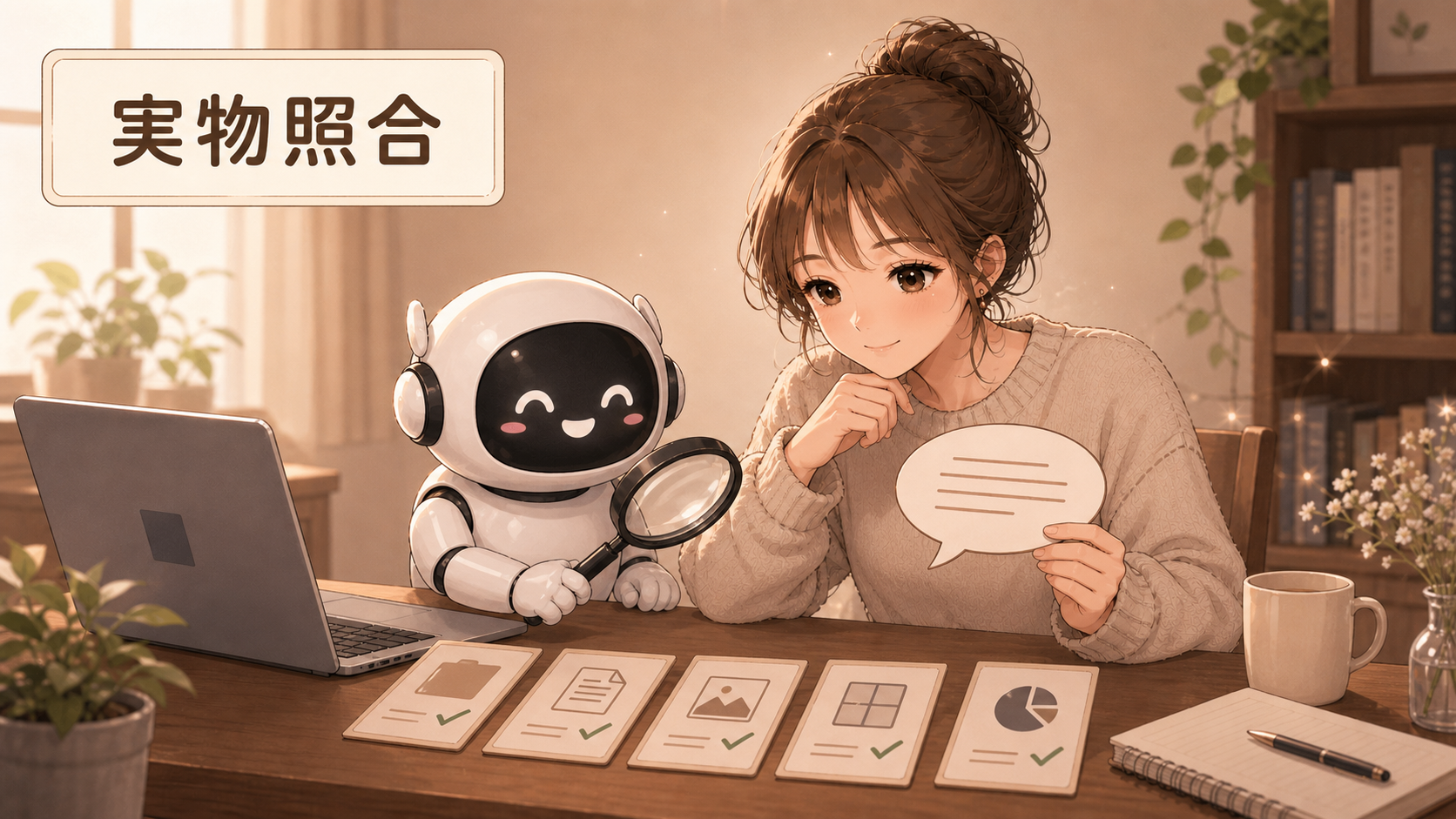 実物照合で完成条件を確認する