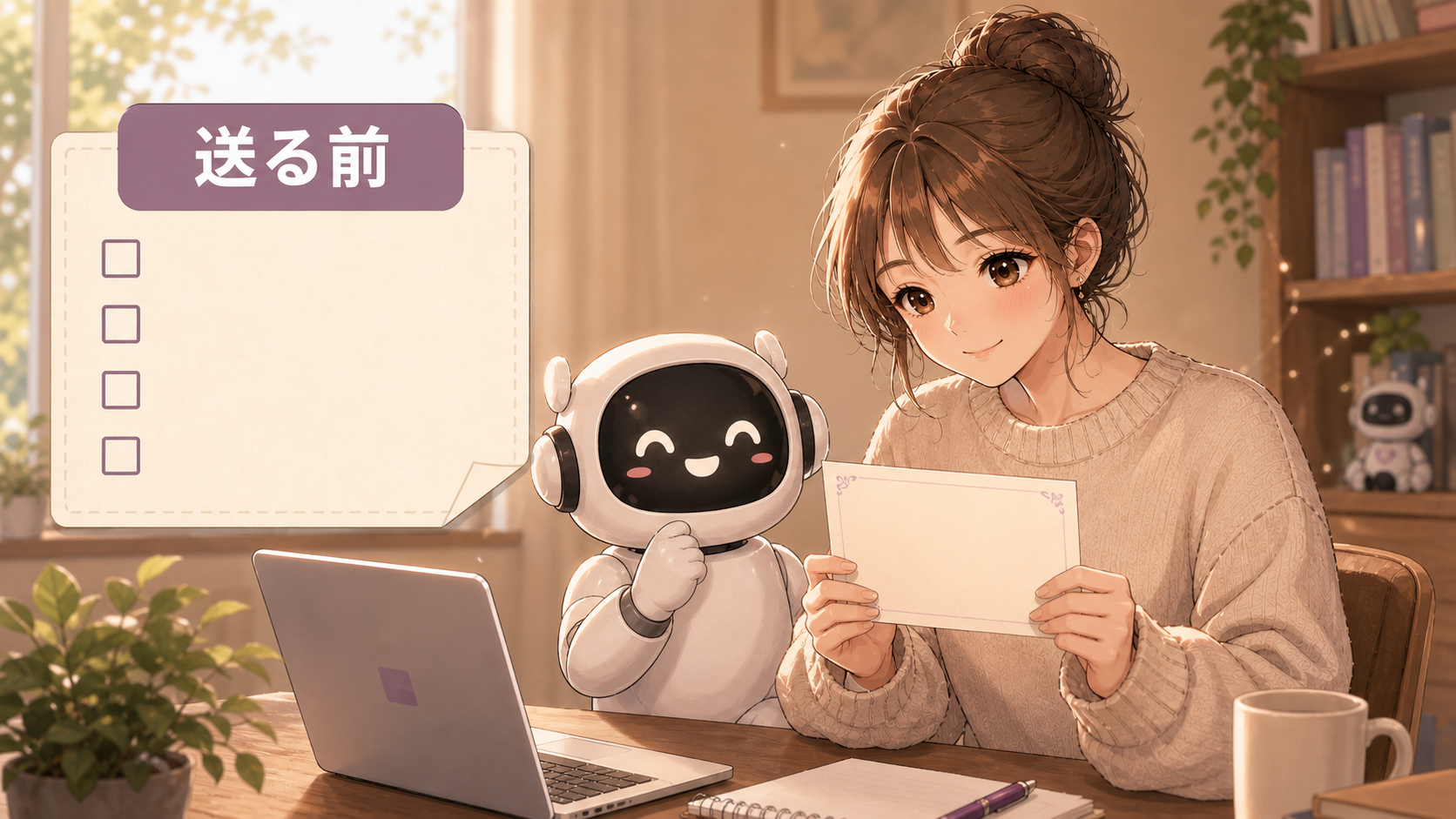 送る前の空白チェックを見る